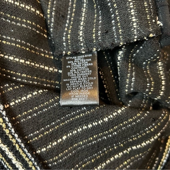 Sanctuary By Anthropologie Black Silver & Gold Dress w/ Side Zipper Accents Sz.S - Picture 4 of 12